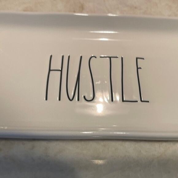 Rae Dunn Hustle trinket tray NEW - Picture 1 of 4